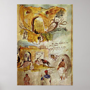 Poster Eugene Delacroix - Murs de Meknès