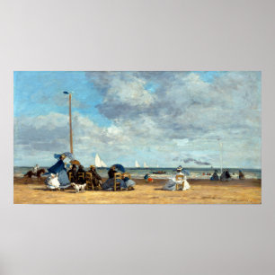 Poster Eugène Louis Boudin Beach à Trouville