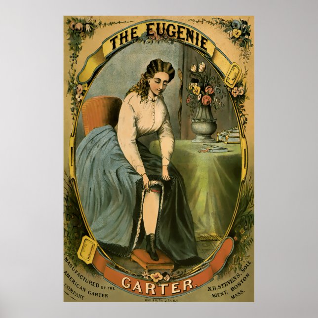 Poster EUGENIE Garter Publicité c. 1840 (Devant)