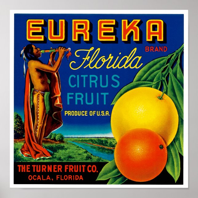 Poster Eureka Florida Citrus (Devant)