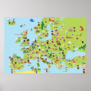 Poster - Europa Geographische Geschichtsschulen