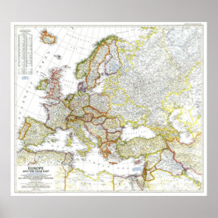 Poster " Europe : 1949 - Et le Moyen - Orient