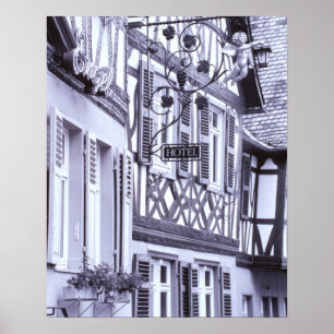 Poster Europe, Allemagne, Rhénanie, Pfalz, Boppard. Demi