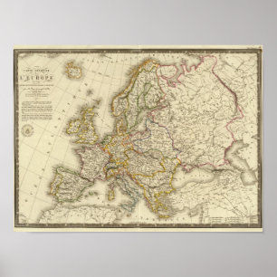 Poster Europe en 1789