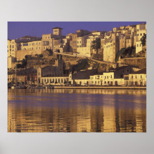 Poster Europe, Espagne, Baléares, Minorque, Mao. Aube