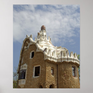 Poster Europe, Espagne, Catalogne, Barcelone. Parc Guell,