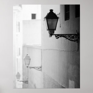 Poster Europe, Espagne, Majorque. Lumières de rue, Palma