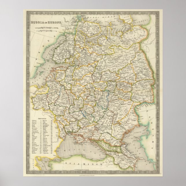 Poster Europe et Russie (Devant)
