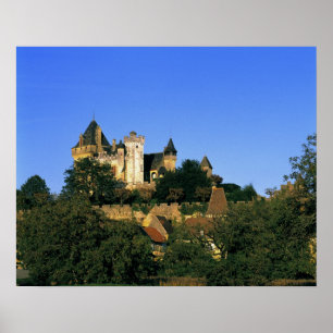Poster Europe, France, Montforte. Le château médiéval