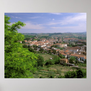Poster Europe, Italie, Toscane, Certaldo. Colline médiéva