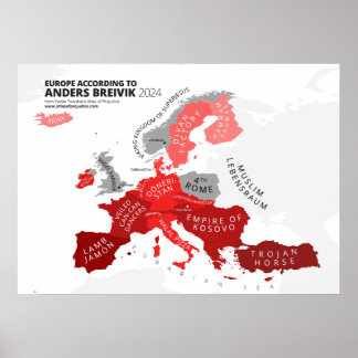 Poster Europe Selon Anders Breivik