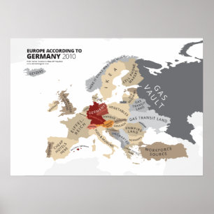 Poster Europe Selon l'Allemagne