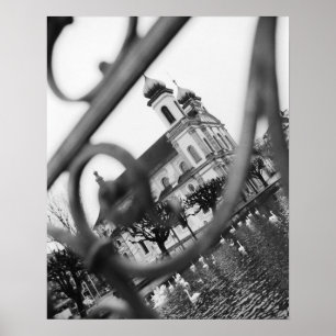 Poster Europe, Suisse, Lucerne. Église jésuite