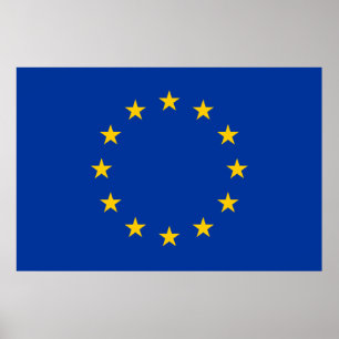 Poster European Union EU Flag