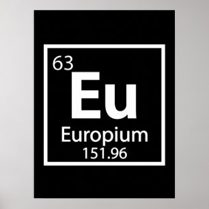 Poster Europium - Europe Science Periodic Design