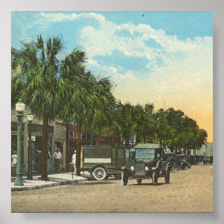 Poster EUSTIS, FL - Centre-ville, 1925