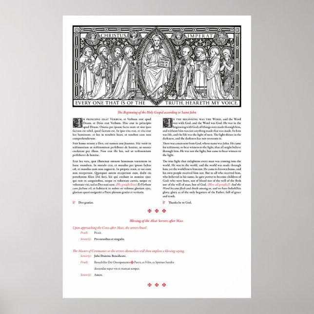 Poster Evangile post-messe et bénédiction des Serveurs po (Devant)