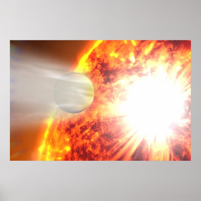 Poster Evaporation de l'atmosphère de Hd 189733b (Devant)