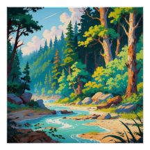 Évasion de la rivière Mountain - Paysage forestier