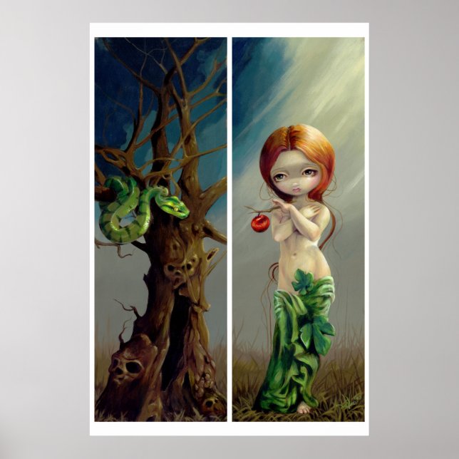 Poster Eve et l'arbre du savoir ART IMPRIMER gothique (Devant)