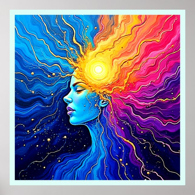 Poster Éveil de l'esprit cosmique radiant (Devant)