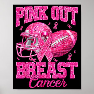 Poster Événement de football rose pour la sensibilisation