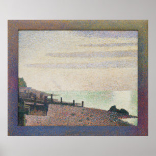 Poster Evening Honfleur by Georges Seurat