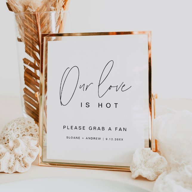 Poster Éventail de mariage signé HARLOW Notre Amour Est C (Créateur téléchargé)