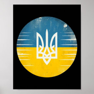 Poster Éventail ukrainien vintage Bynner Drapeau ukrainie