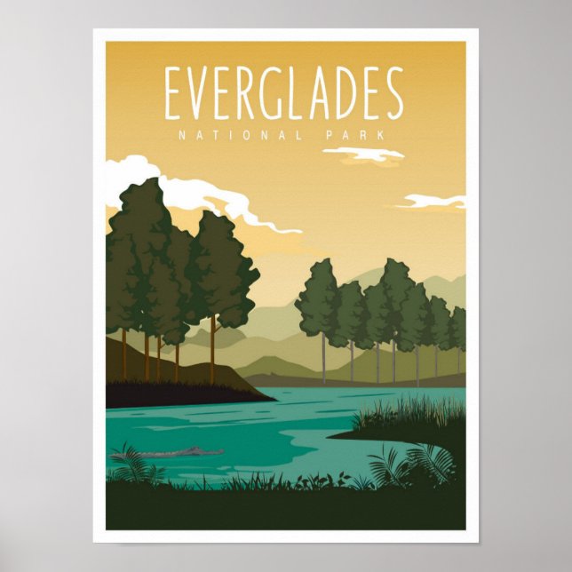 Poster Everglades National Park Florida USA Travel (Devant)