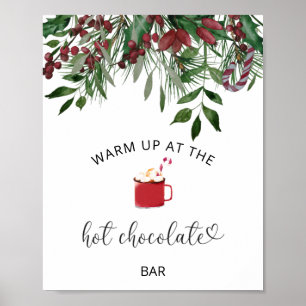 Poster Evergreen Réchauffez-vous au bar au chocolat chaud