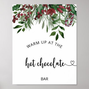 Poster Evergreen Réchauffez-vous au bar Chocolat Chaud