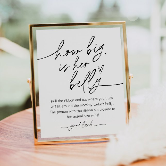 Poster EVERLEIGH Quelle Est La Taille De Son Ventre Baby  (Créateur téléchargé)