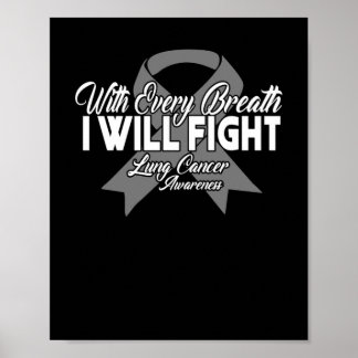 Poster Every Breath I Will Fight Cancer