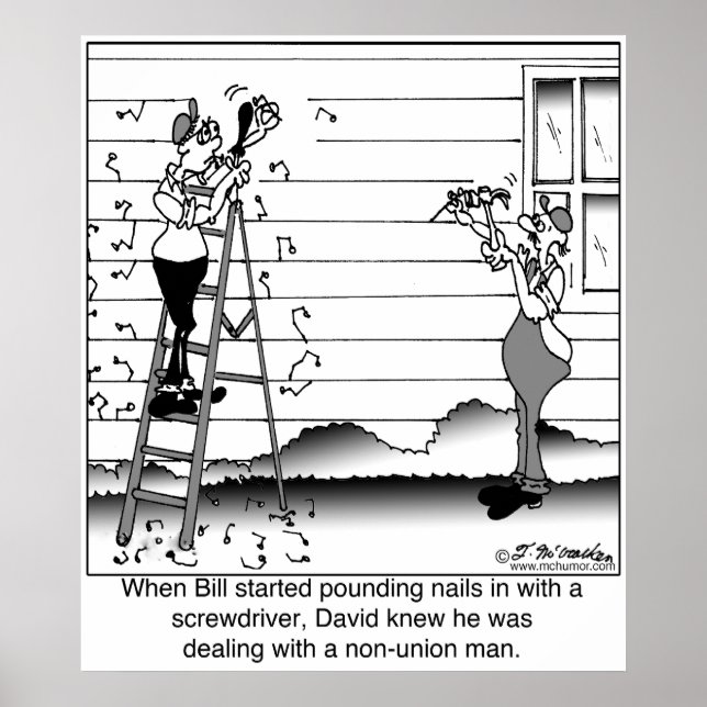 Poster Évidemment, un homme non syndiqué (Devant)