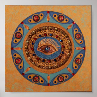 Poster Evil Eye Mandala : Art original