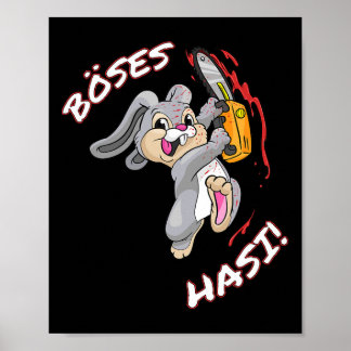 Poster Evil Hasi Shirt Easter Bunny Halloween Carnival 