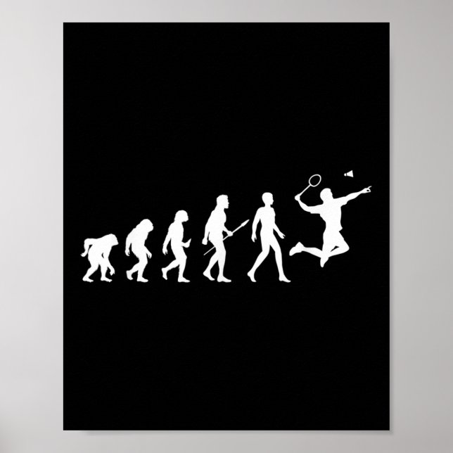 Poster Evolution Badminton Gift For Badminton Players Evo (Devant)