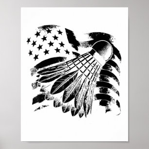 Poster Evolution Badminton Player Shuttle Racket