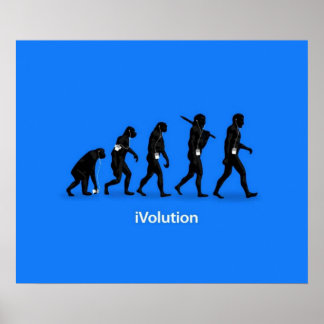 Poster Évolution de Ape à Man avec iPod