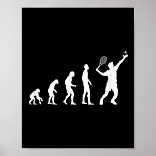 Poster Évolution de badminton volant drôle