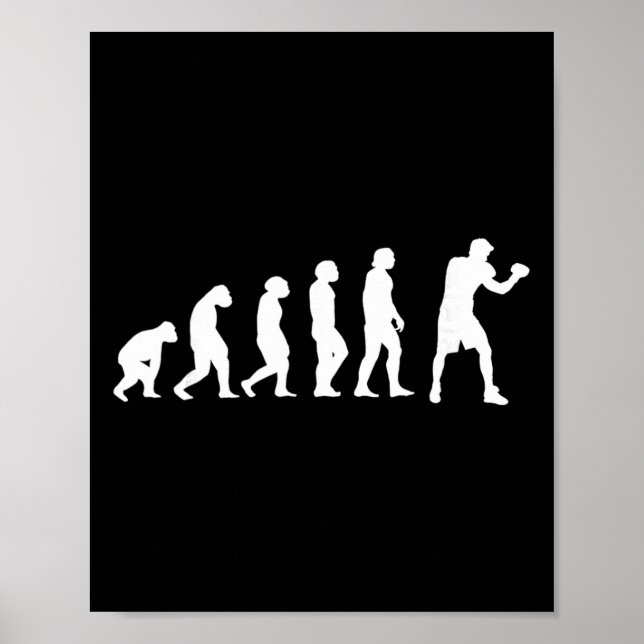 Poster Évolution de boxe kickboxing Combat de boxe Boxeur (Devant)