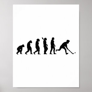 Poster Évolution de hockey sur gazon Joueur de hockey Équ