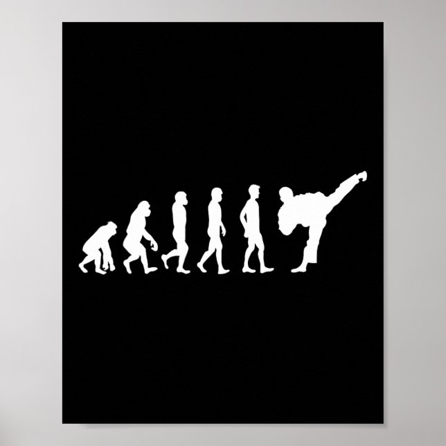 Poster Évolution de karaté Cadeau parfait Judo Arts marti (Devant)