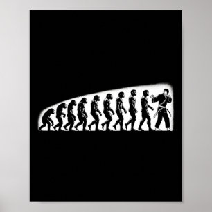 Poster Évolution de karaté Mma Kickboxing Muay Thai Jiu J