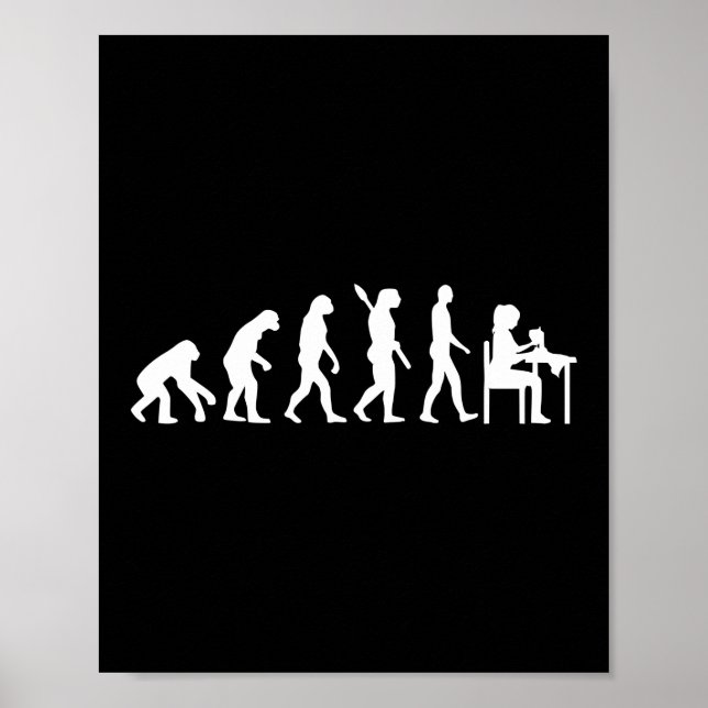 Poster Évolution de la couture Coudre coudre coudre coudr (Devant)