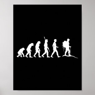 Poster Évolution de la randonnée Marche Randonneur Promen