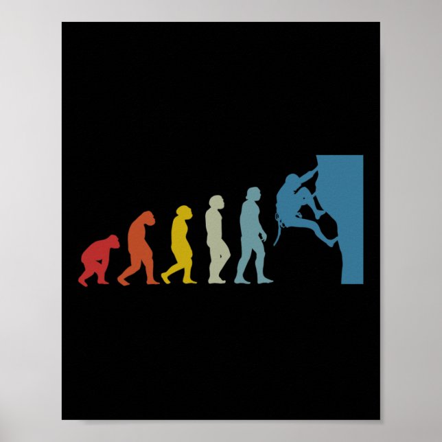 Poster Évolution de l'escalade de blocs Papa  (Devant)