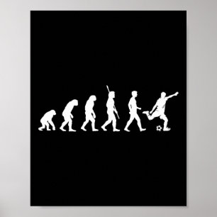 Poster Évolution de l'homme - Amoureux du football Joueur