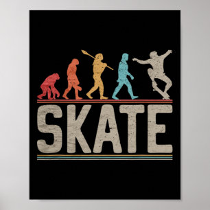 Poster Évolution de skateboardeur Skateur Planche à roule